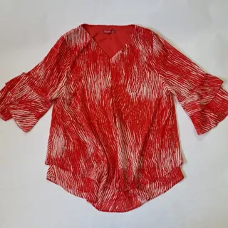 شومیز حریر مجلسی قرمز