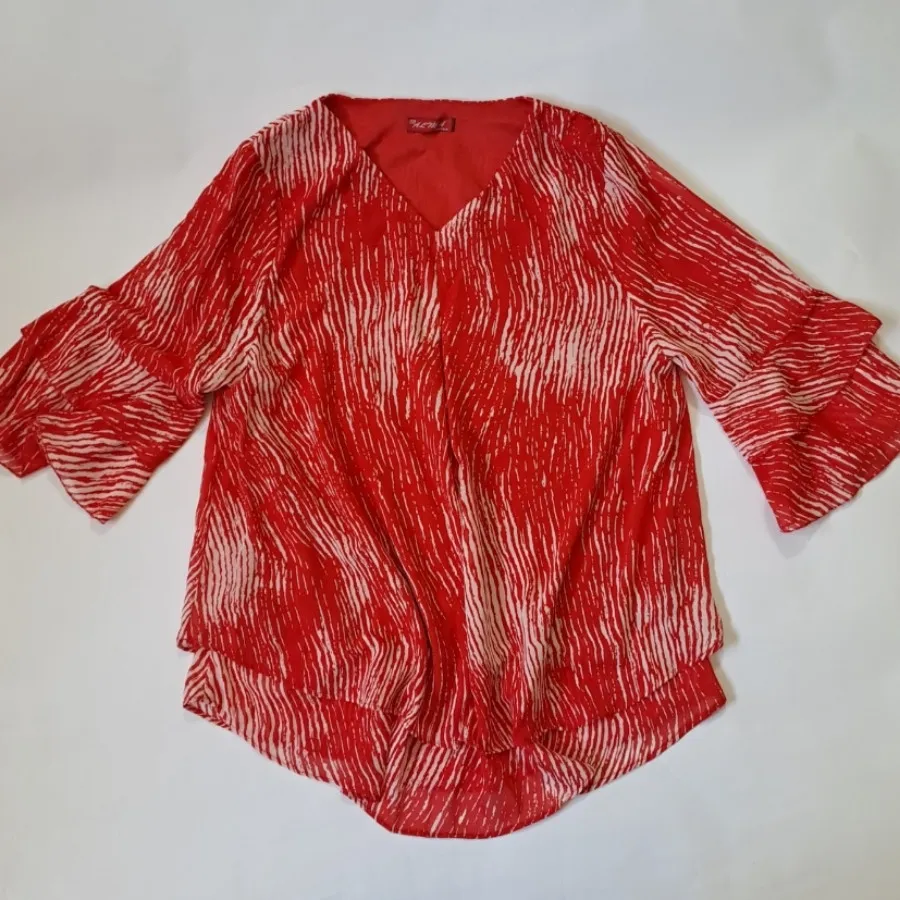 شومیز حریر مجلسی قرمز