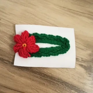 سنجاق سر قلاب بافی گل