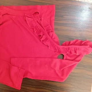 بلوز نخیه قرمز