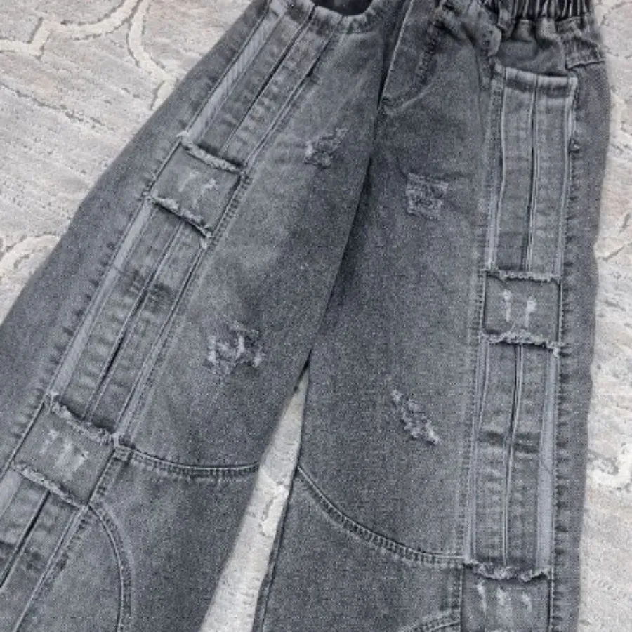 شلوار بگ ذغالی بچگانه