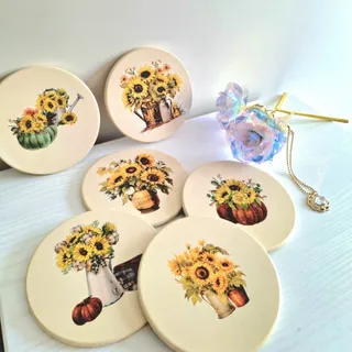 6عددزیر لیوانی آفتابگردان