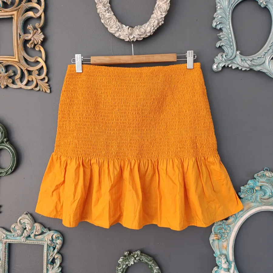 دامن نخی نارنجی برند H&M