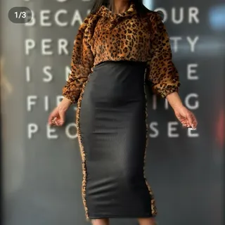 ست پیراهن و کراپ هودی