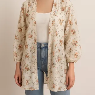 شومیز حریر گلدار