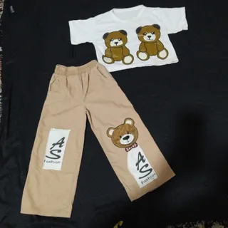 کراپ و شلوار خرسی شیک