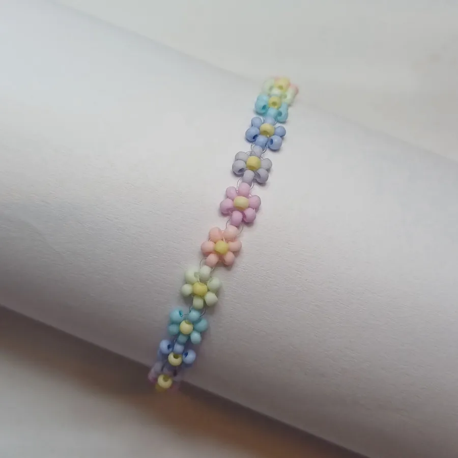 دستبند گل پاستیلی