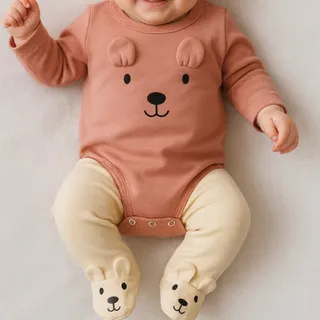 بادی شلوار جورابدار خرسی