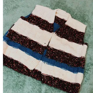 جلیقه بافت رنگ رنگی