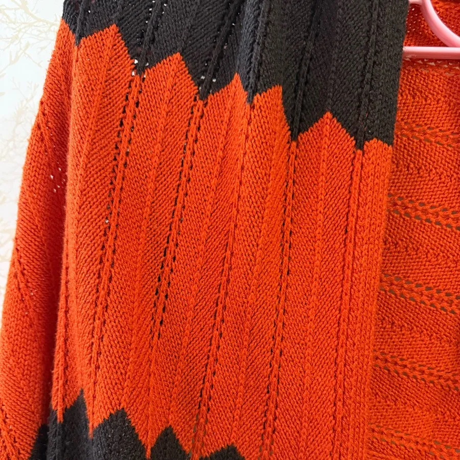 شال بافت دو رنگ