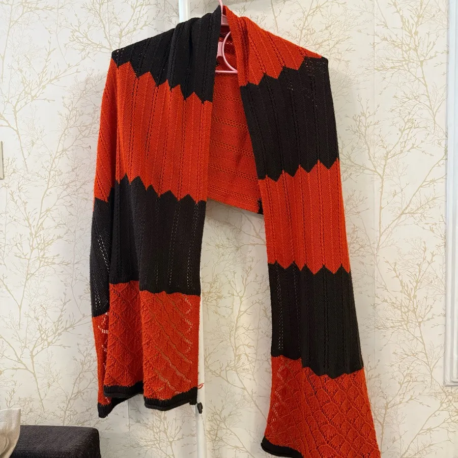 شال بافت دو رنگ