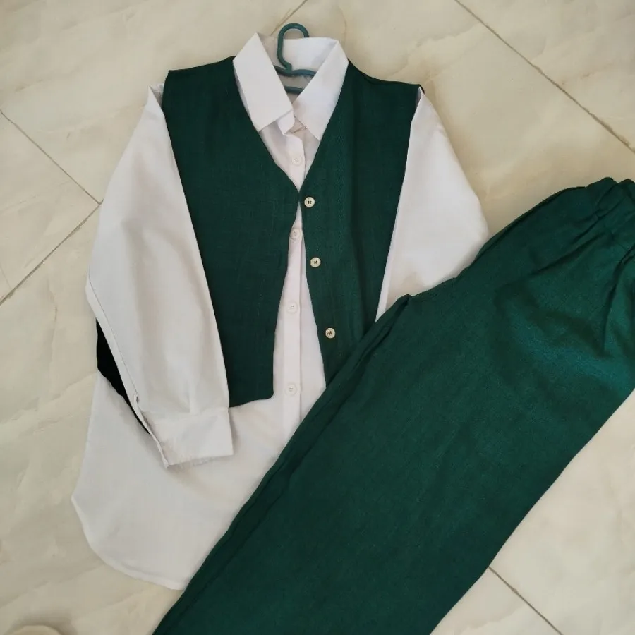 ست مانتو و جلیقه و شلوار