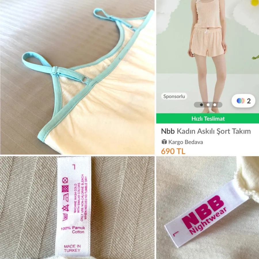 ست تاپ و شلوارک NBB ترک