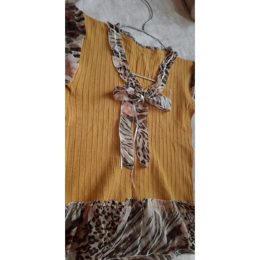 تیشرت بافت استین حریر