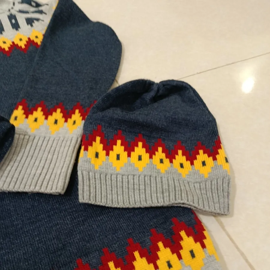 تونیک و کلاه و شال بافت