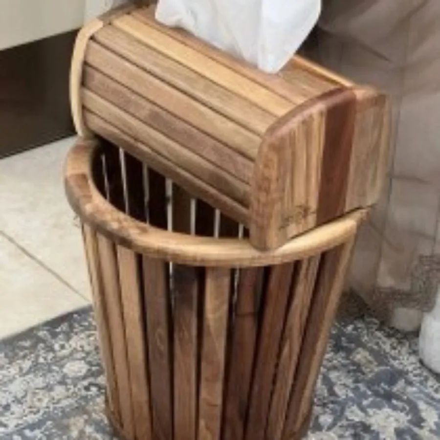 ست دستمال و سطل آشغالی