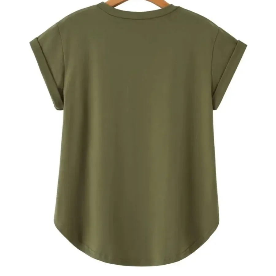 تیشرت کتان سبز