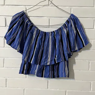 کراپ نخی یقه قایقی