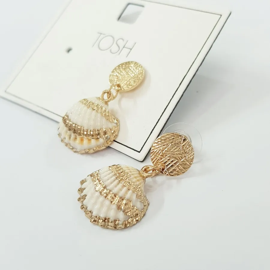 گوشواره طلایی صدف TOSH