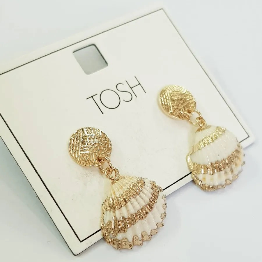 گوشواره طلایی صدف TOSH