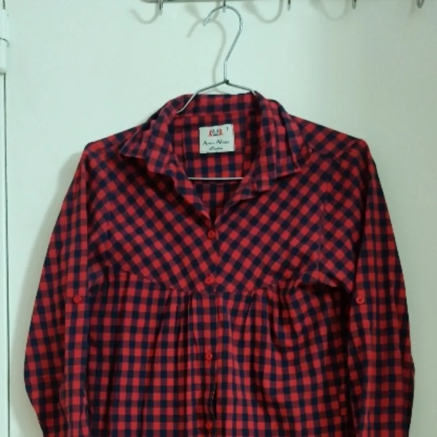 مانتو اسپرت چهارخونه نخی