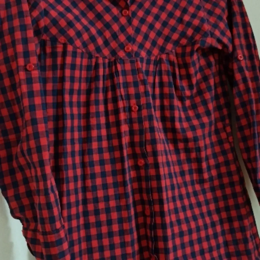 مانتو اسپرت چهارخونه نخی