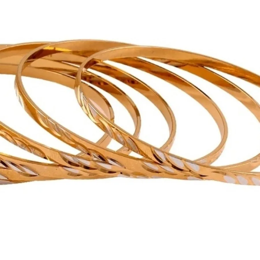 النگو 6 عددی رنگ طلایی اچ