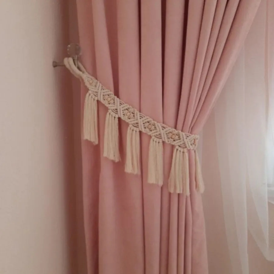 پرده جمع کن مکرومه