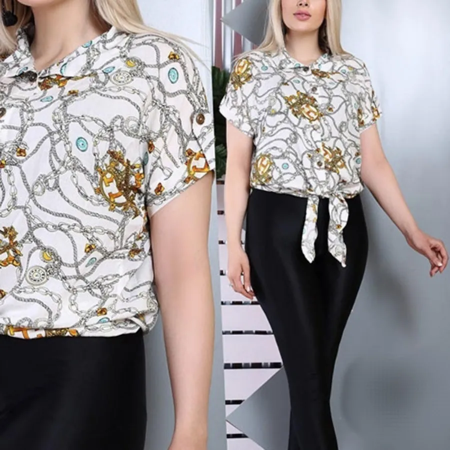 شومیز نخ تایلندی جلو گره