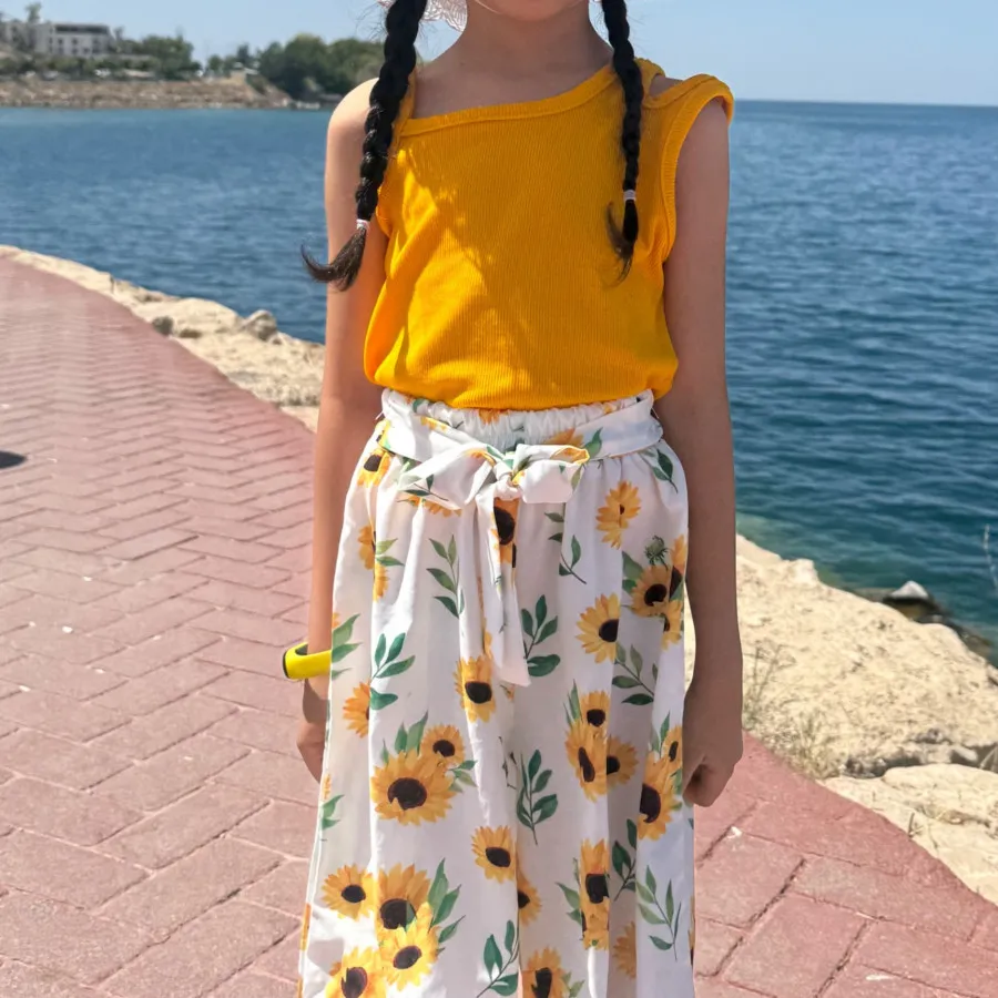 ست تاپ شلوار ساحلی دختران