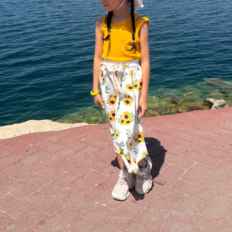 ست تاپ شلوار ساحلی دختران