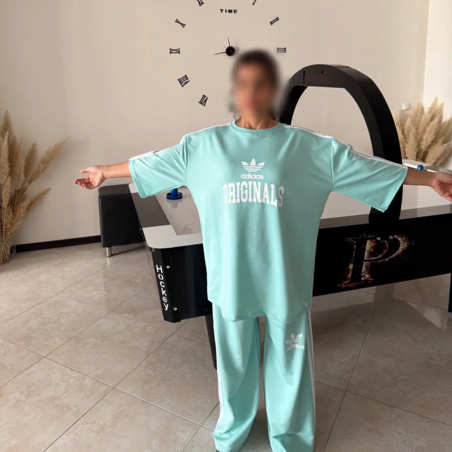 ست ورزشی adidas آبی فری