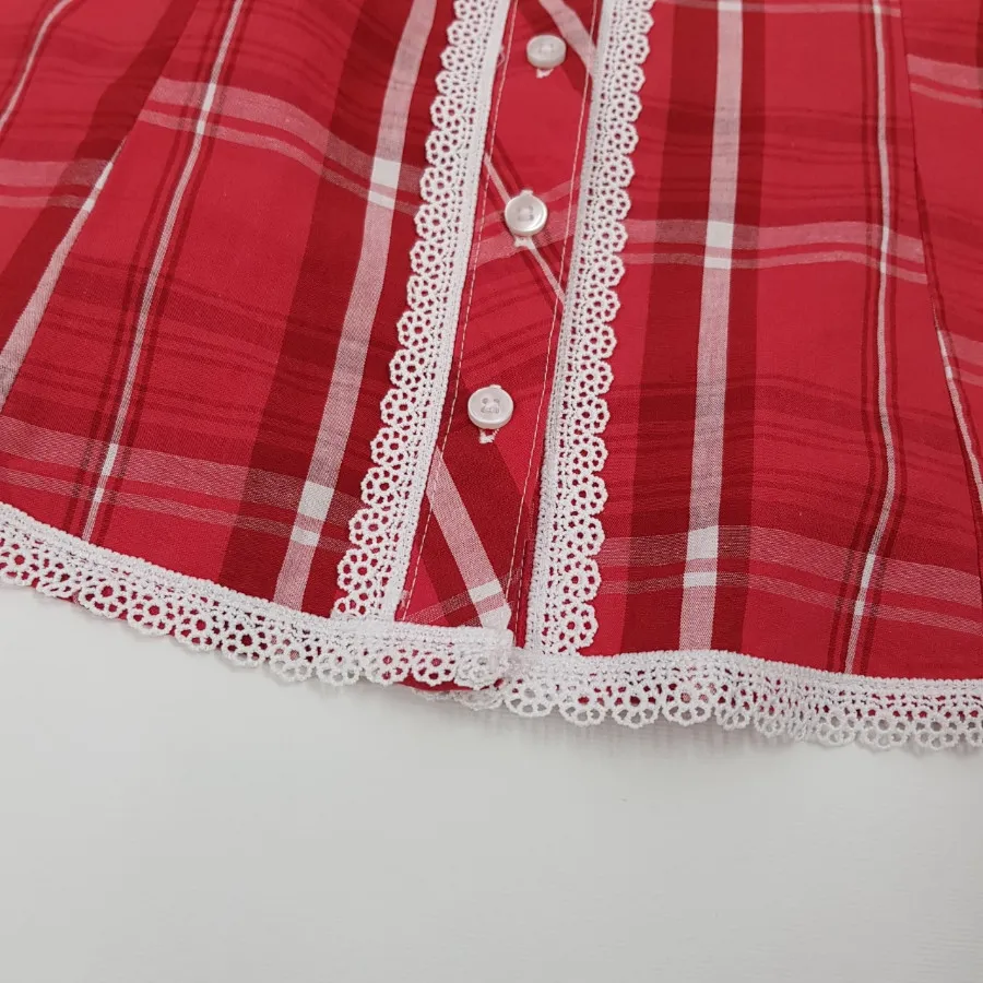 شومیز سفید و قرمز اسمارا