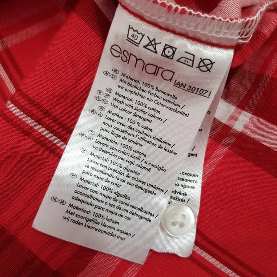 شومیز سفید و قرمز اسمارا