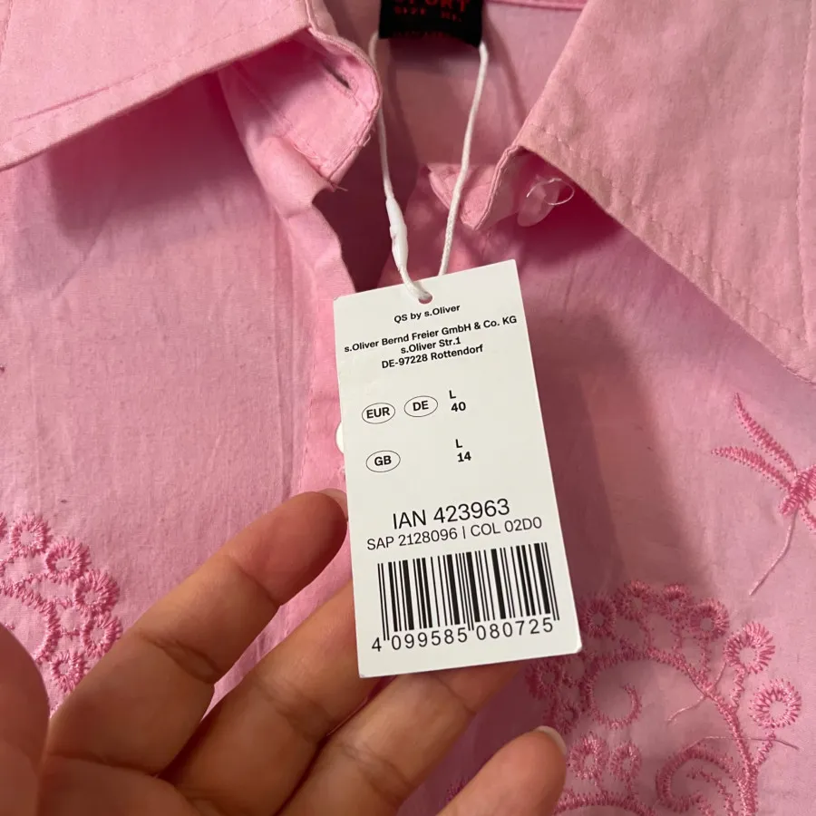 شومیز صورتی گلدوزی