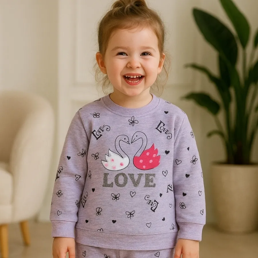 بلوز شلوار دخترانه طرح قو