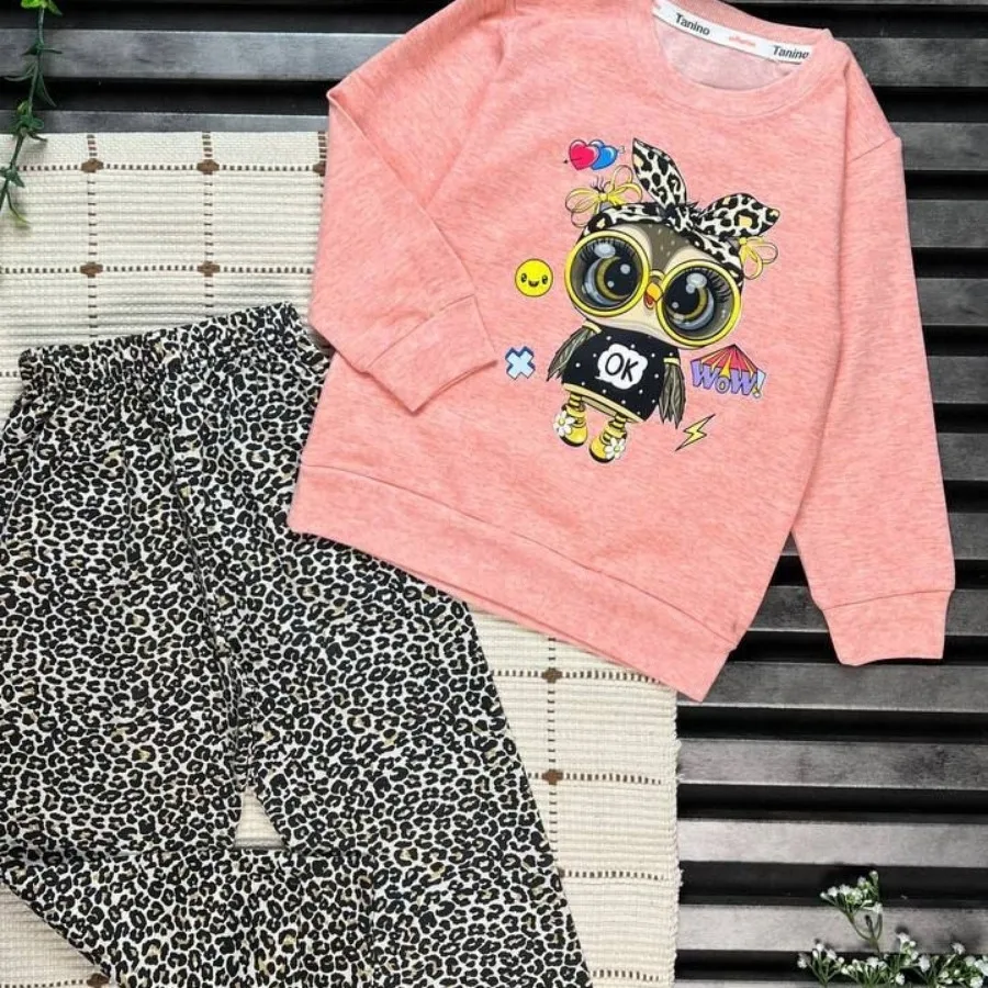 بلوز شلوار دخترانه پلنگی