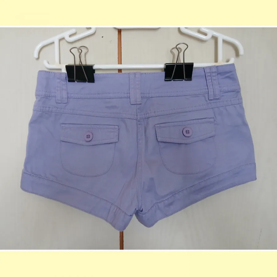 شلوارک کتان بنفش