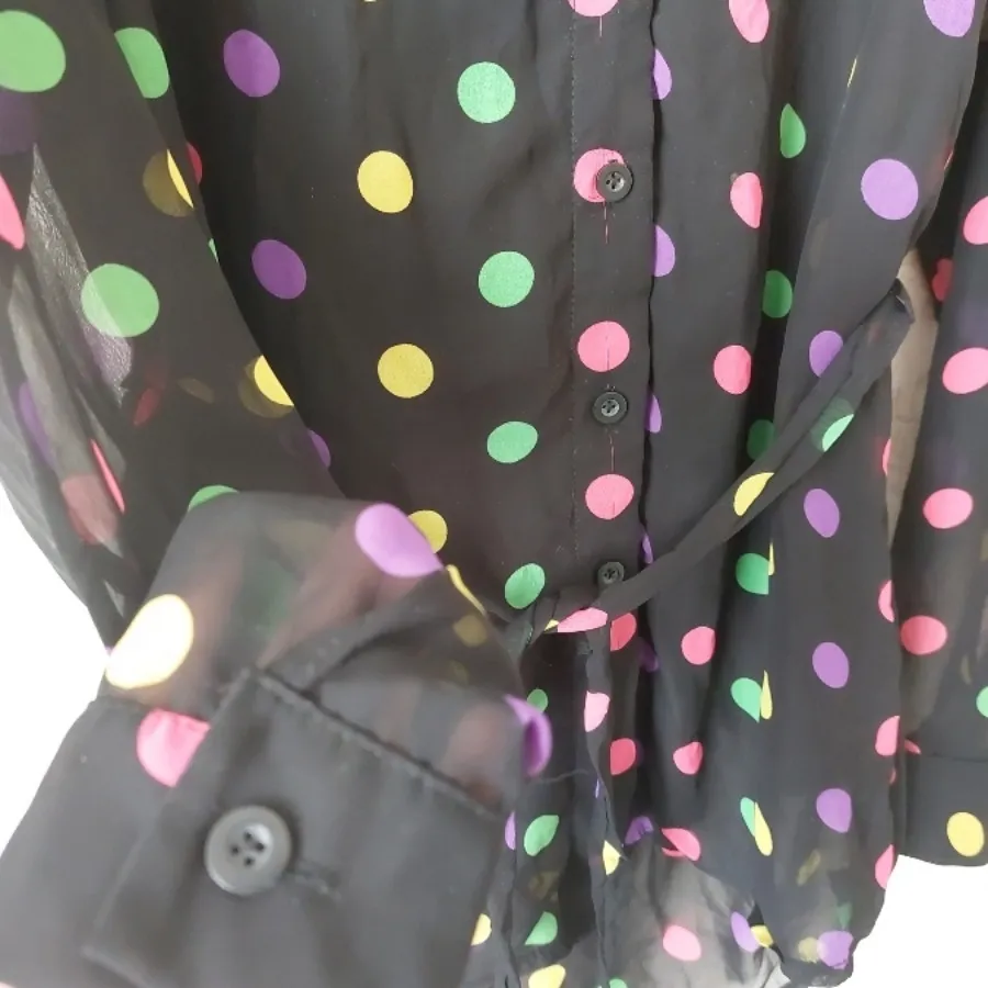 شومیز حریر خالخالی