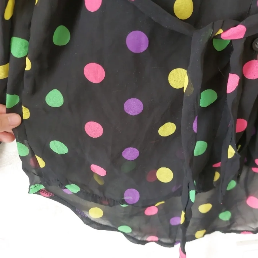 شومیز حریر خالخالی