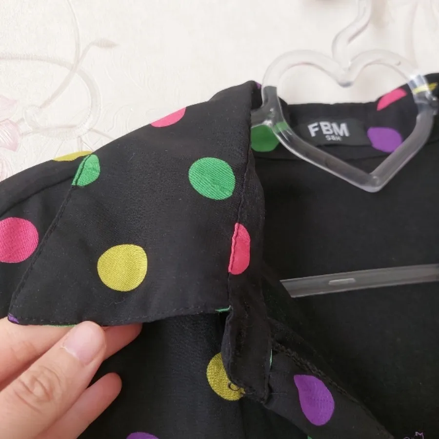 شومیز حریر خالخالی