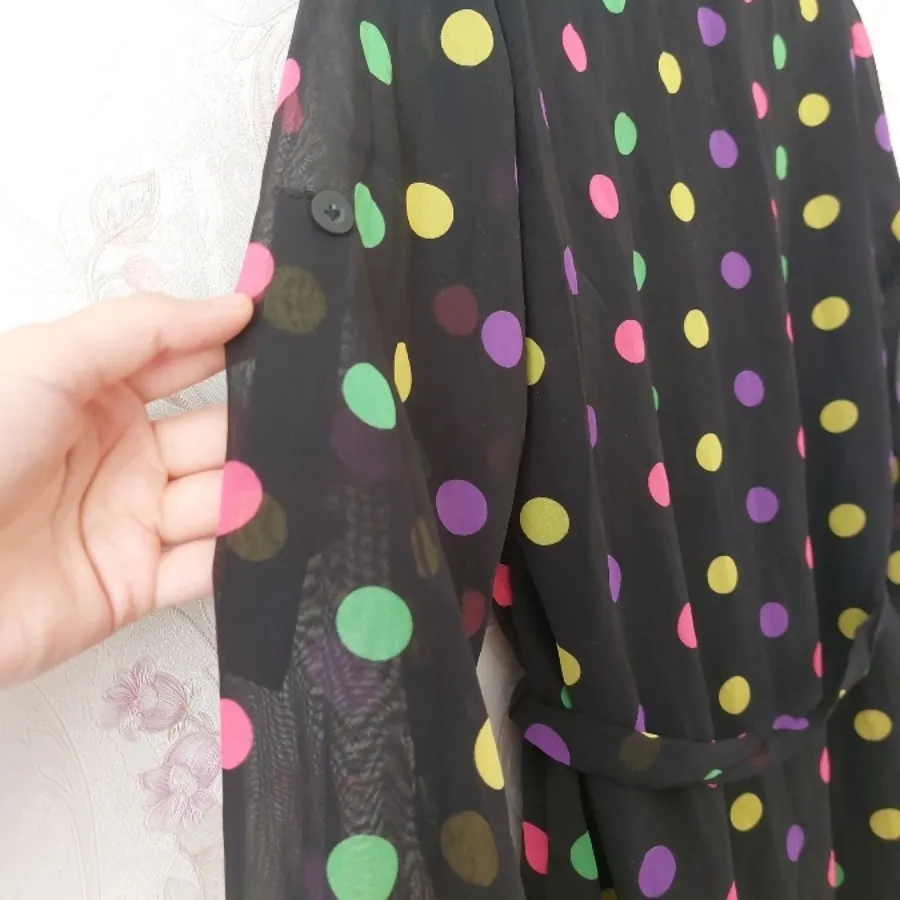 شومیز حریر خالخالی