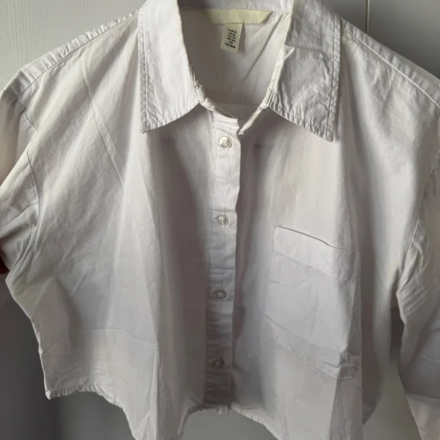 شومیز کراپ سفید H&M