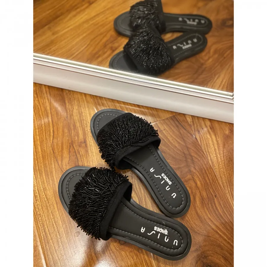 صندل ملیله‌ دار مشکی