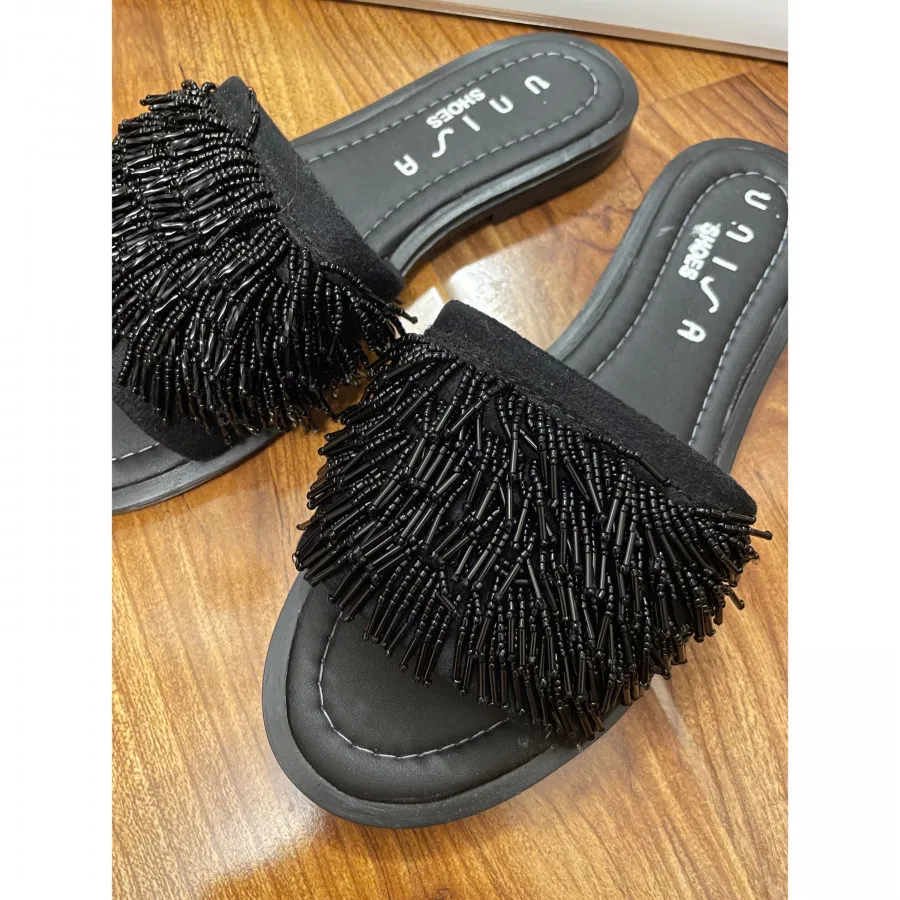 صندل ملیله‌ دار مشکی