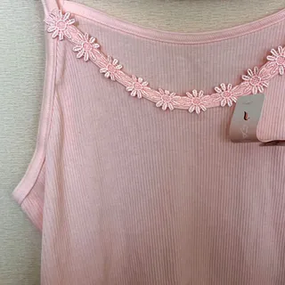 تاپ بندی صورتی گلدار