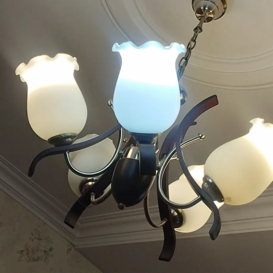 لوستر چوبی و فلزی