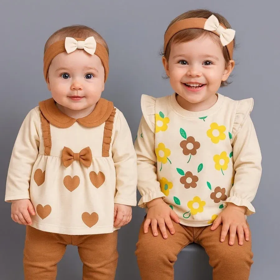 بلوز شلوار دخترانه در دو