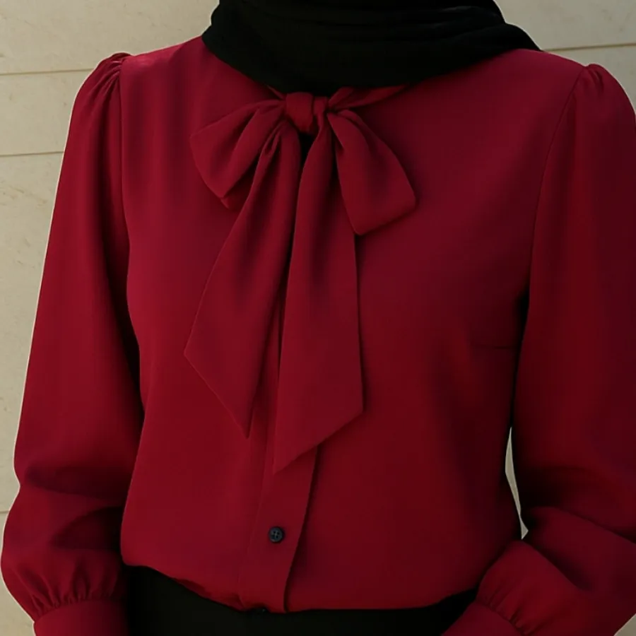 شومیز یقه پاپیونی