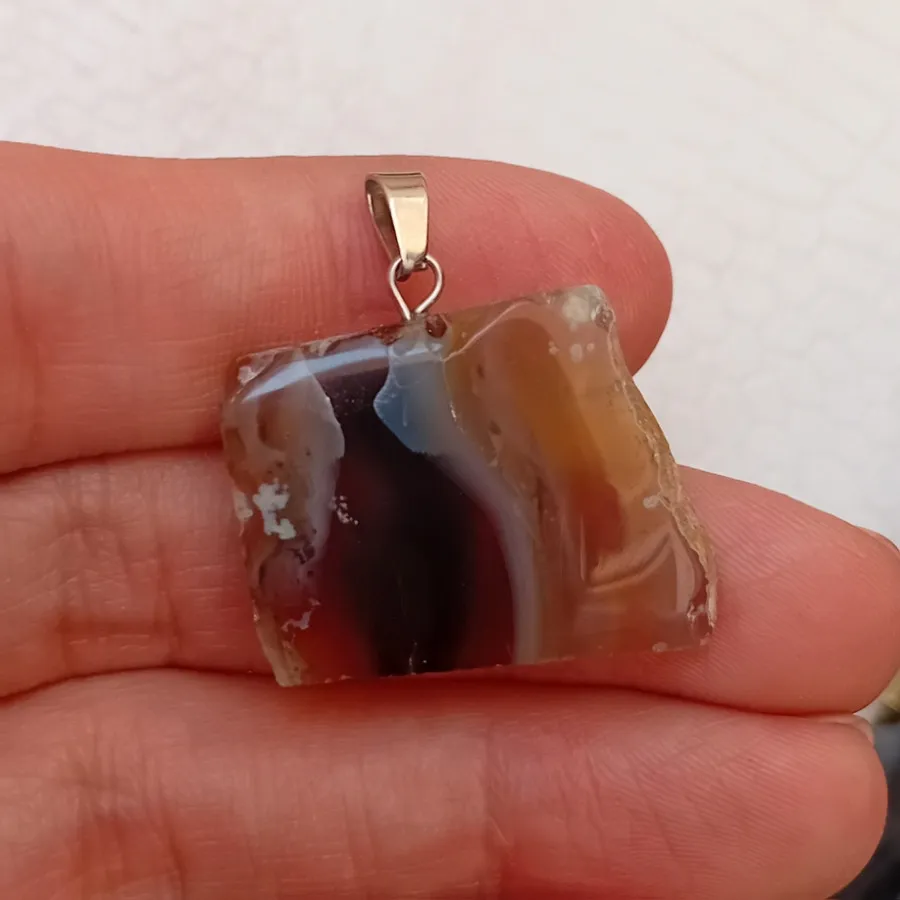 آویز عقیق سلیمانی مصور